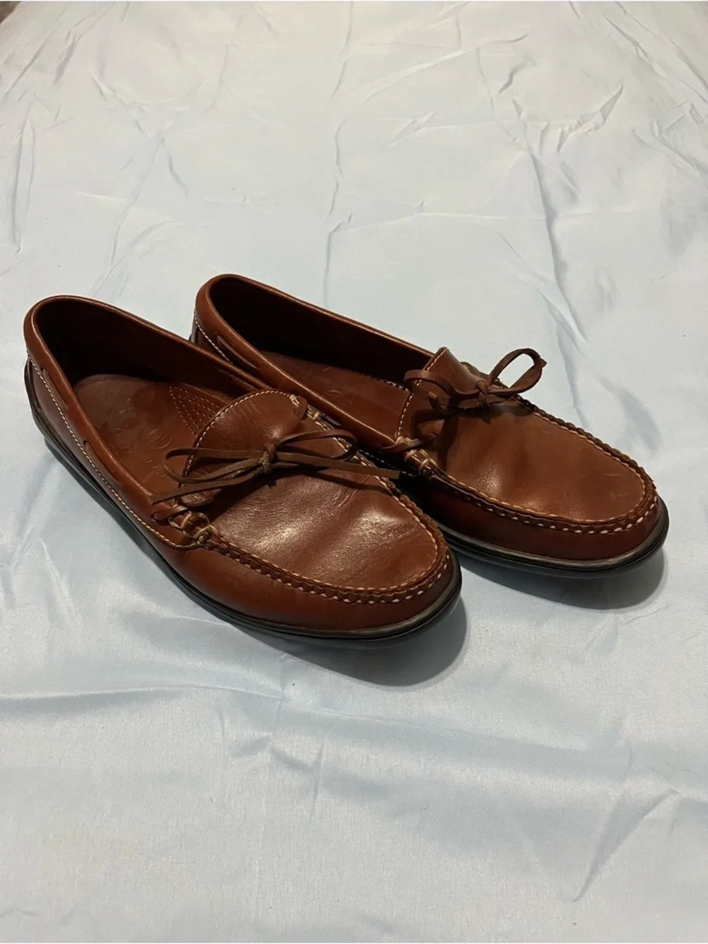Cole Haan Cognac Leather Driving Loafers Moc Toe Men’s 10.5 M